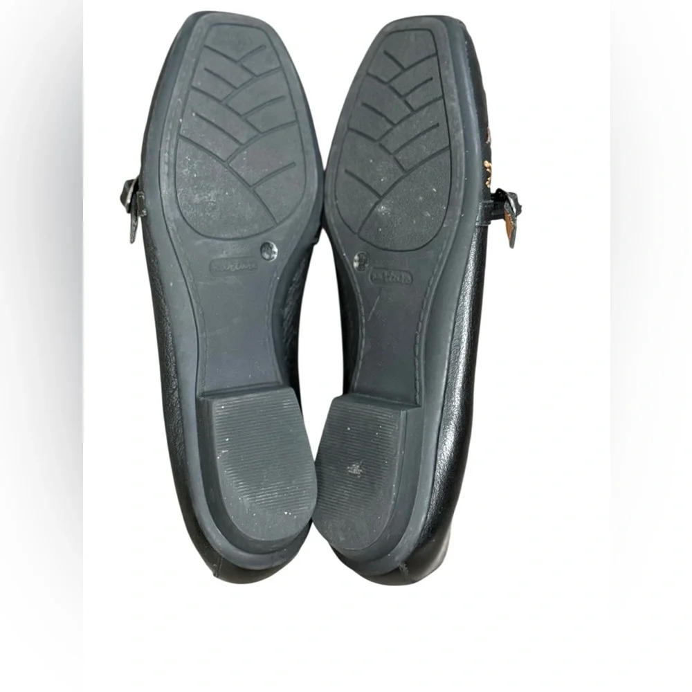 Nurture by Lamaze Black Floral Embroidered Mary Jane Flats